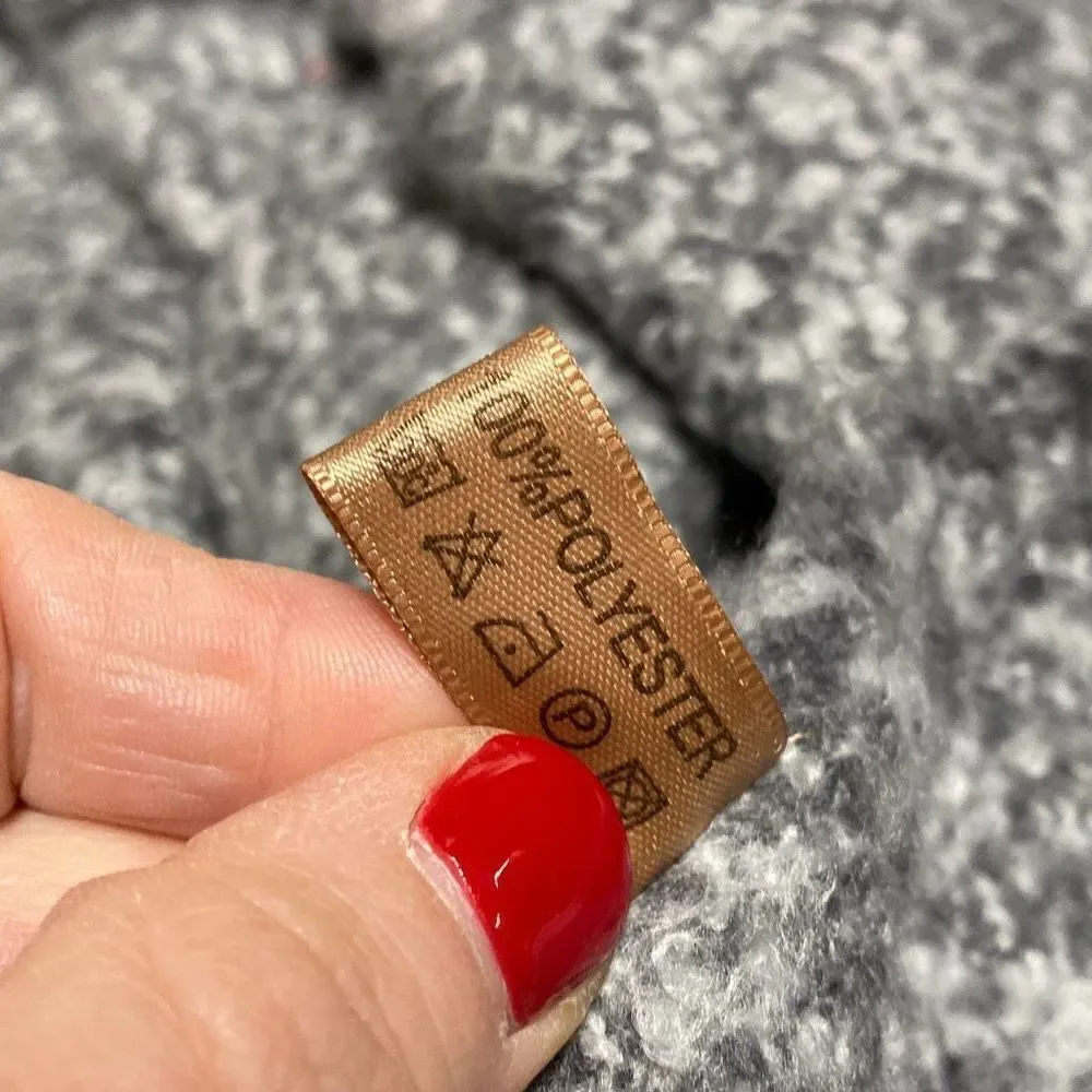 Gray Wide Super Soft Tassel Scarf Wrap